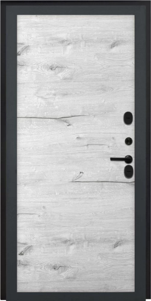 Входная дверь ДвериПРО Квадро Без фрезеровки Дуб арктик горизонт DPRO196712 внутренняя сторона