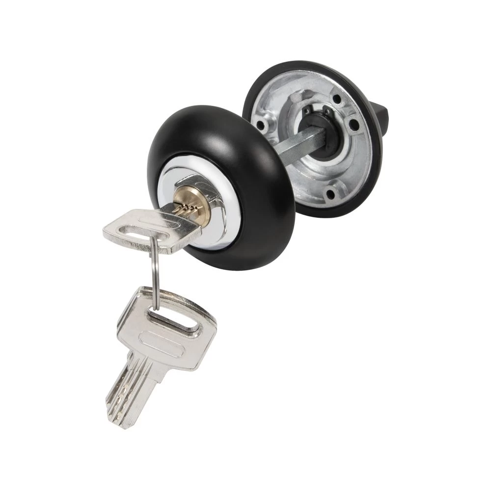 Фото Ручка поворотная с фиксацией ключом BK6.FIX.JR BL-24 черный