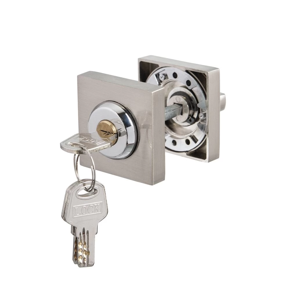 Фото Ручка поворотная с фиксацией ключом BK6.FIX.JK SN-3 мат.никель