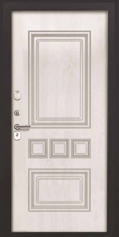 Входная дверь ДвериПРО L-Термо серебро фл-608 винорит white DPRO195612 внутренняя сторона