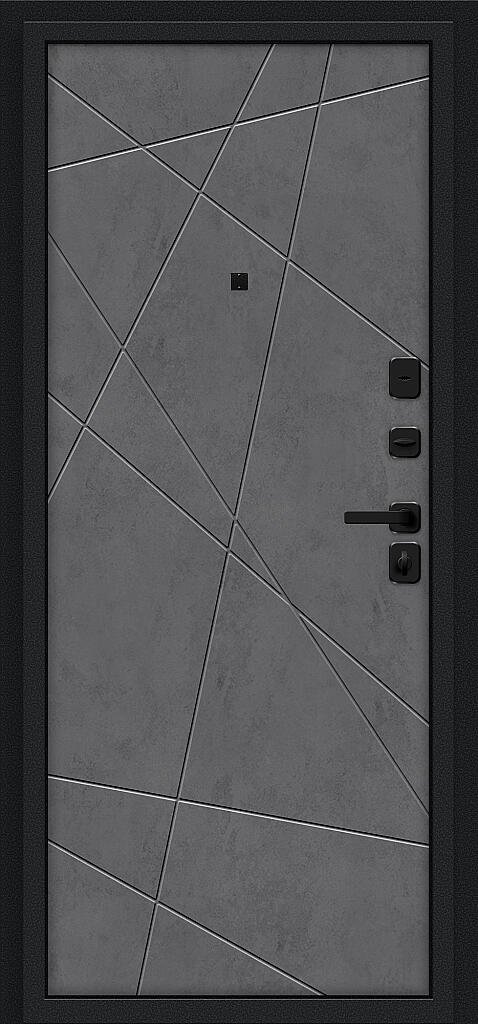 Входная дверь Граффити-5/SBlack Букле черное/Slate Art BR6187