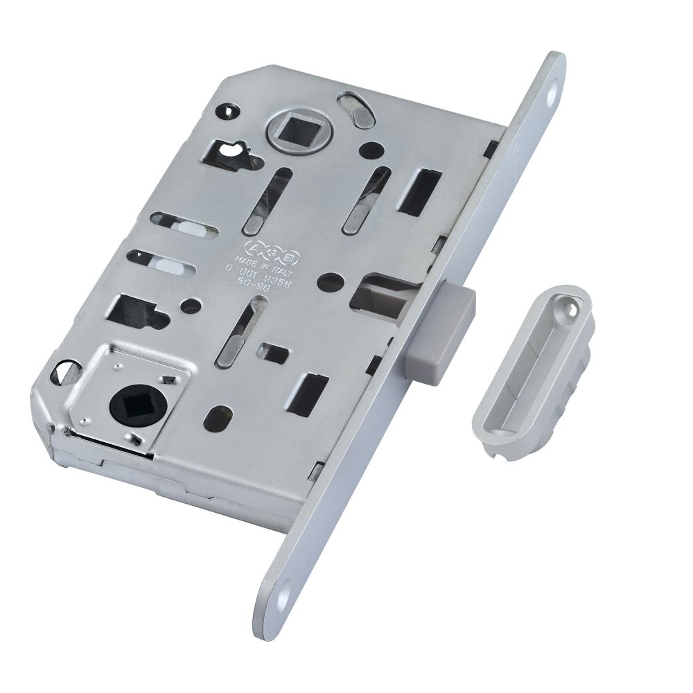 Фото B06102.50.34.640 Защелка врезная WC (мат. хром) MEDIANA POLARIS с отв. планкой (скин)